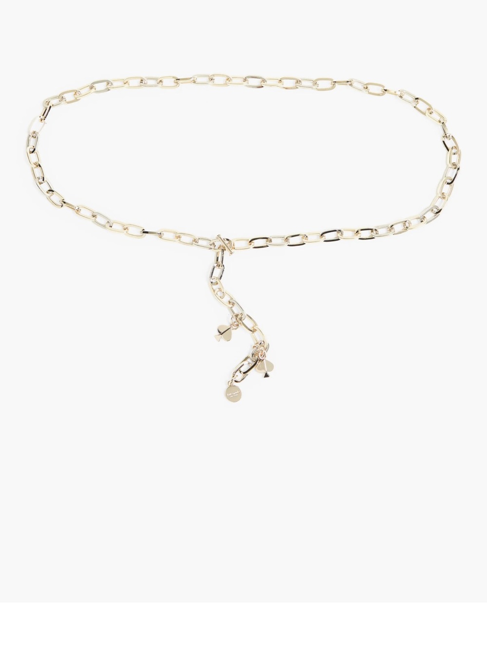 Kate Spade New York two-tone charm chain belt NWT